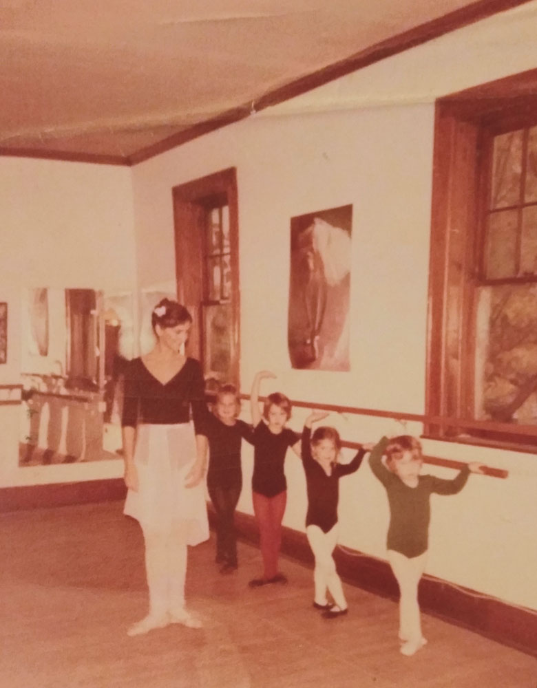 My first ballet studio at Player's Theatre 1979. An unusual parent request for a barre photo rather than our seated circle warm up...with my daughter second in line. Happy memories!